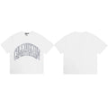 Cole Buxton White Arched Gothic Varsity Logo T-Shirt