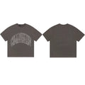 Cole Buxton Charcoal Arched Gothic Varsity Logo T-Shirt