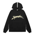 Sp5der Graffiti Script Pullover Hoodie - Black