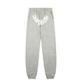 Sp5der Grey Sweatpants with White Logo Detail