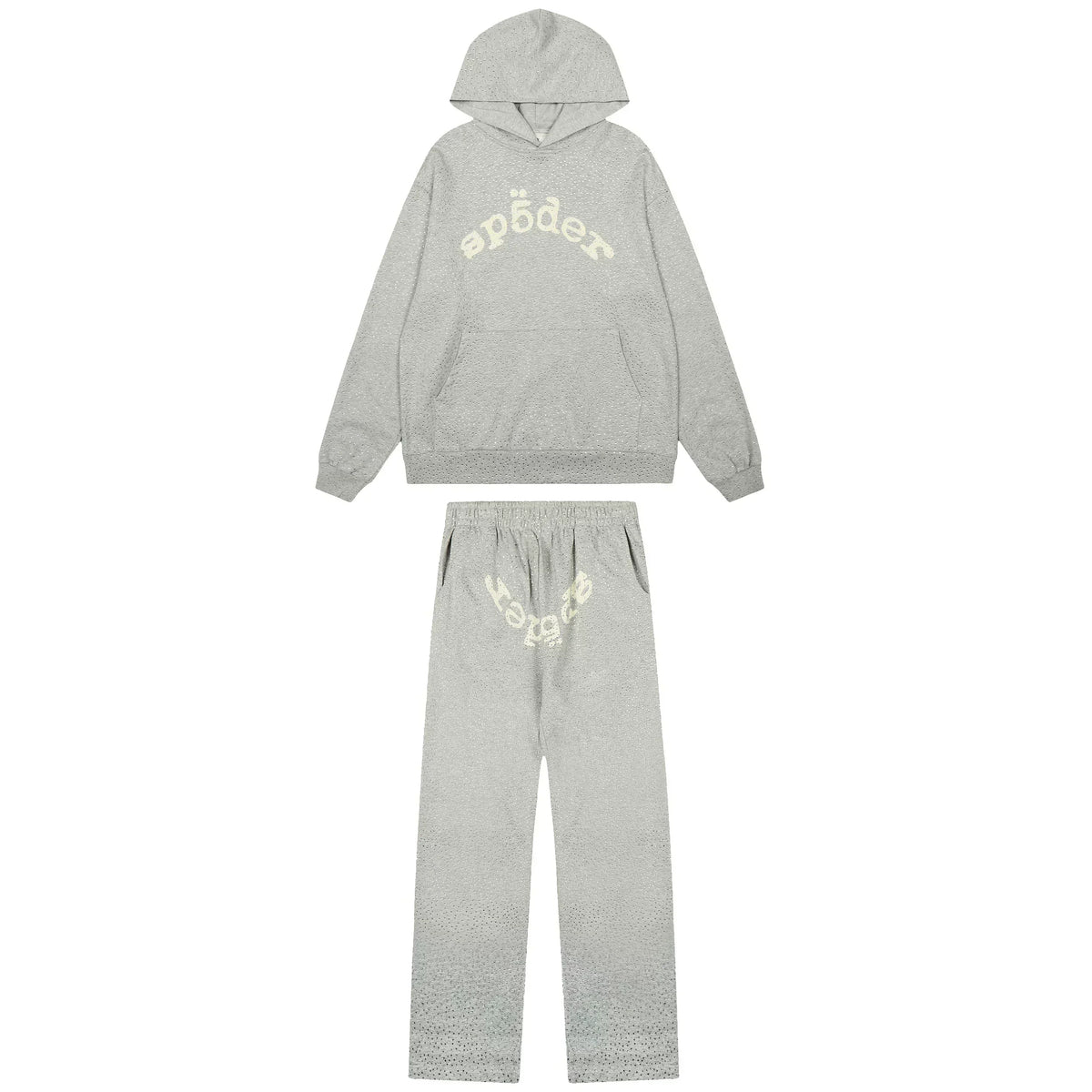 Sp5der Web Tracksuit Set - Grey / Light Fleece Lined