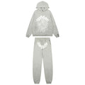 Sp5der Gothic Web Logo Tracksuit - Light Grey
