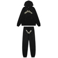 Sp5der Essential Tracksuit Set - Black / Light Fleece Lined