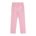 Sp5der Logo Sweatpants - Light Pink / Light Fleece Lined