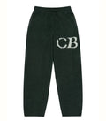 Cole Buxton Dark Green Side Italic CB Logo Sweatpants