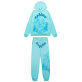 Sp5der Cyan Blue Web Graphic Tracksuit