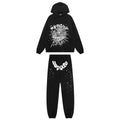Sp5der Splash Web & Text Tracksuit - Black