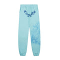 Sp5der Light Blue Sweatpants with Arched Back Logo and Front Web Detail