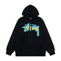 STUSSY Stock Logo Pullover Hoodie – Black